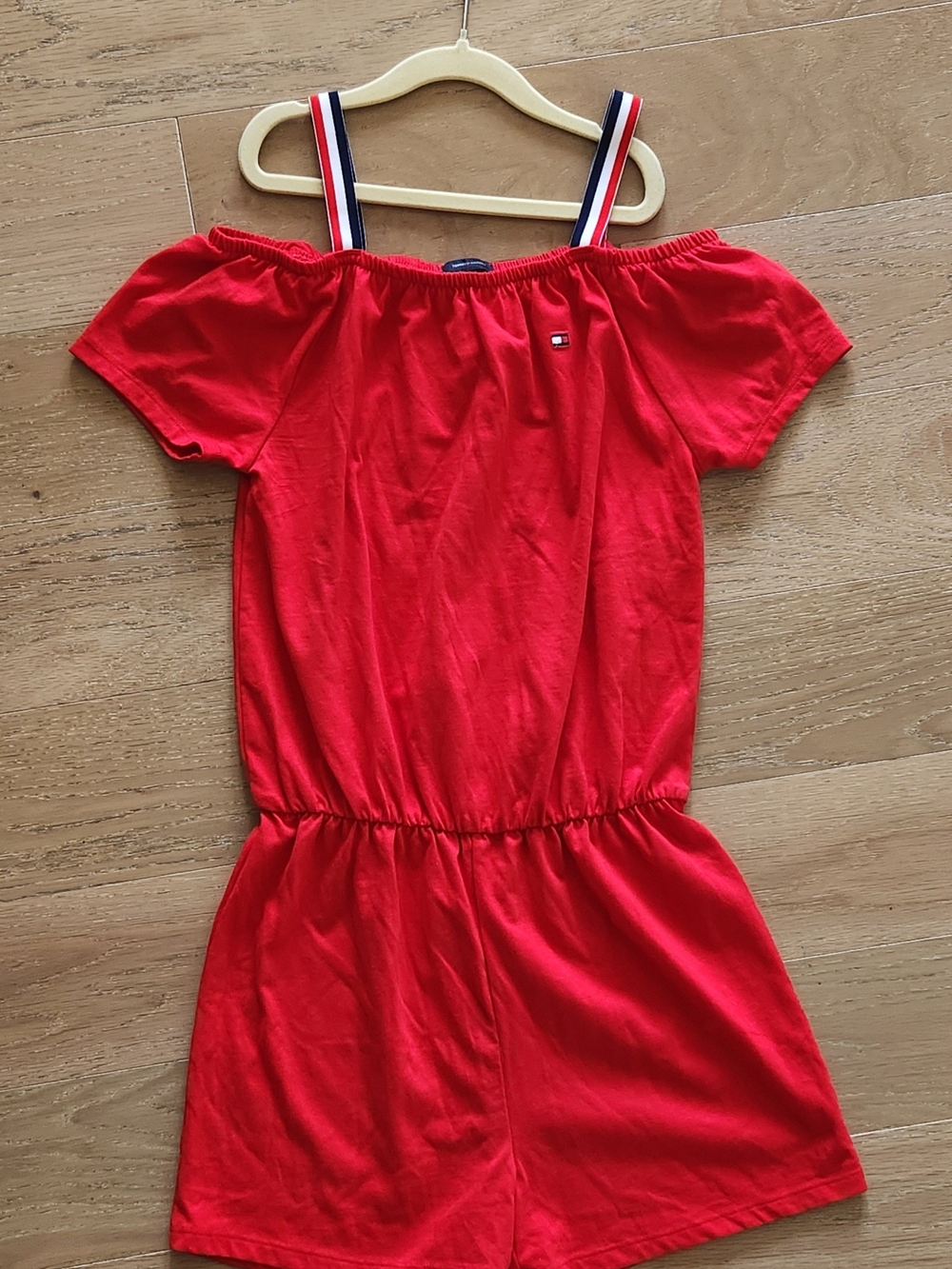 Tommy Hilfiger Girls Striped Polo Romper | Size 7💛 EUC